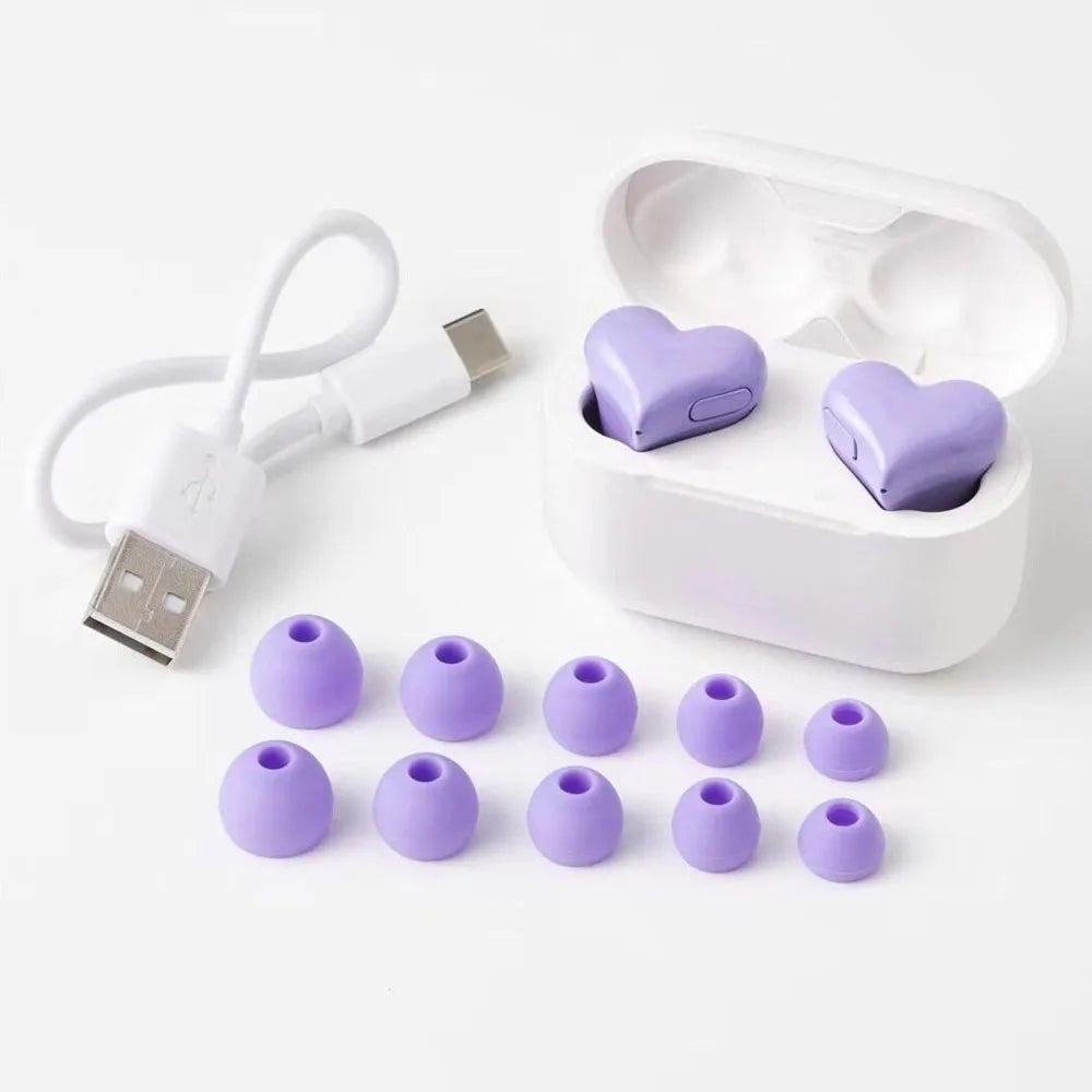 Premium Wireless Bluetooth Heart-Shaped Earphones for Women - High-Quality Earbuds Ideal for Gifting
