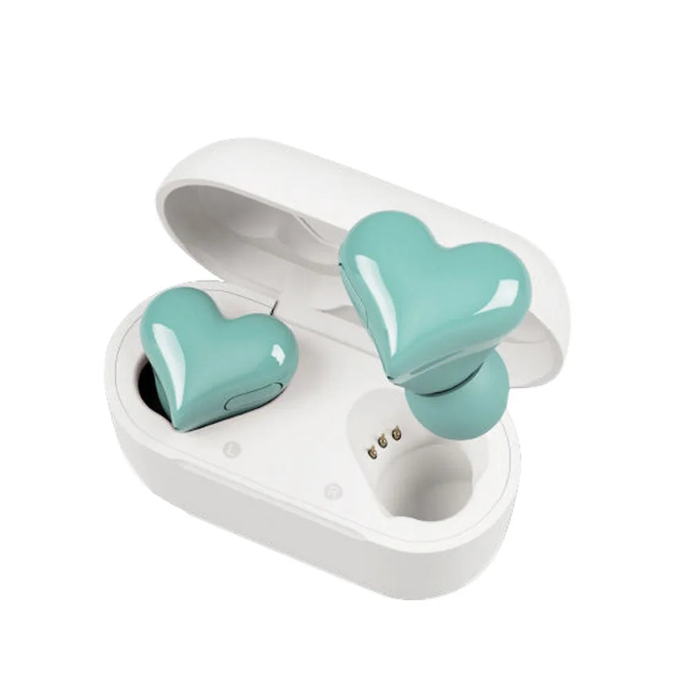 Premium Wireless Bluetooth Heart-Shaped Earphones for Women - High-Quality Earbuds Ideal for Gifting
