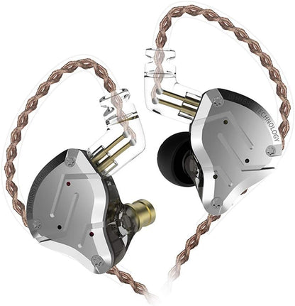 KZ ZS10 Pro in Ear Monitor Earbuds Headphone, Gaming Earbuds with 4BA and 1DD Drivers, KZ Hifi IEM Earphone Upgraded ZS10 Pro with Detachable 0.75Mm 2 Pin 6N OFC Cable (Black No Mic)