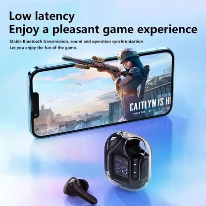 HK3 TWS Bluetooth Wireless Earbuds, HIFI Transparent Earbuds, LED Power Supply Digital Display Stereo,Suitable for Xiaomi Iphone